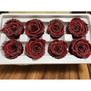 永生花花材，香頌玫瑰，精品4-5紅色，單朵價格