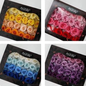 日本進口永生花花材，大地農園2-3公分玫瑰，混色四朵裝$275