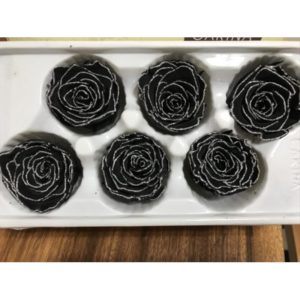 永生花花材，香頌玫瑰，精品黑色5-6公分，單朵價格