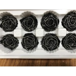 永生花花材，香頌玫瑰，精品4-5黑色，單朵價格
